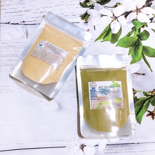 100g Bột cám gạo, bột trà xanh, bột cám gạo trà xanh