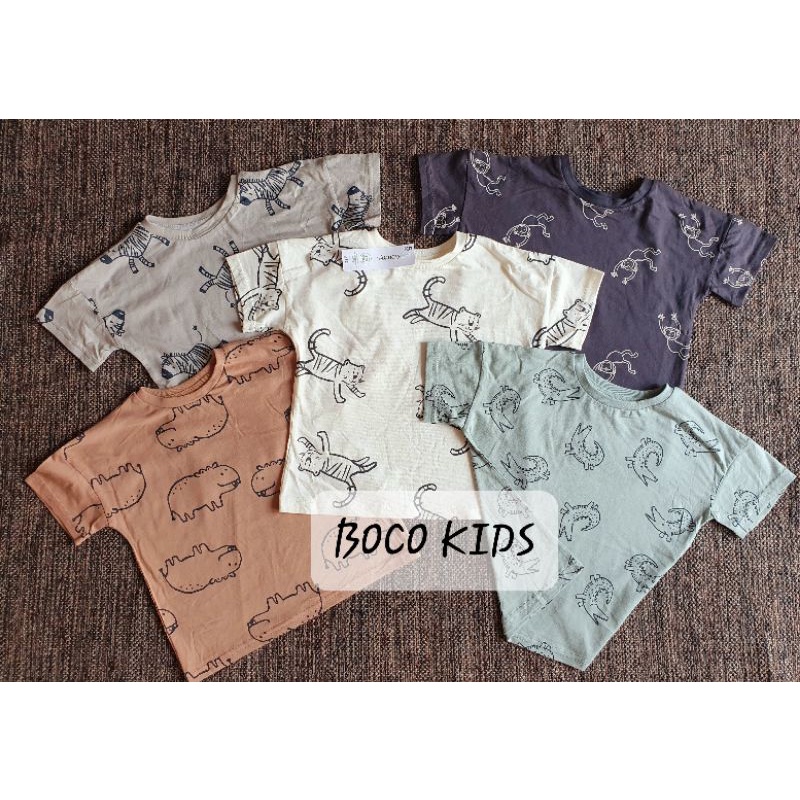 Set 5 áo phông cộc tay động vật bé trai George