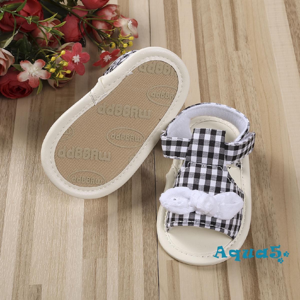 Giày Sandal Đính Nơ Chống Trượt Cho Bé Gái