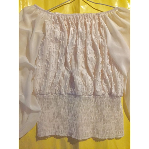 ÁO TRỄ VAI NHÚN BO EO BÔNG XỐP TAY LỠ BỒNG CÁCH ĐIỆU QUYẾN RŨ CÓ ẢNH THẬT KÈM QUÀ TẶNG CHO TẤT CẢ CÁC ĐƠN HÀNG