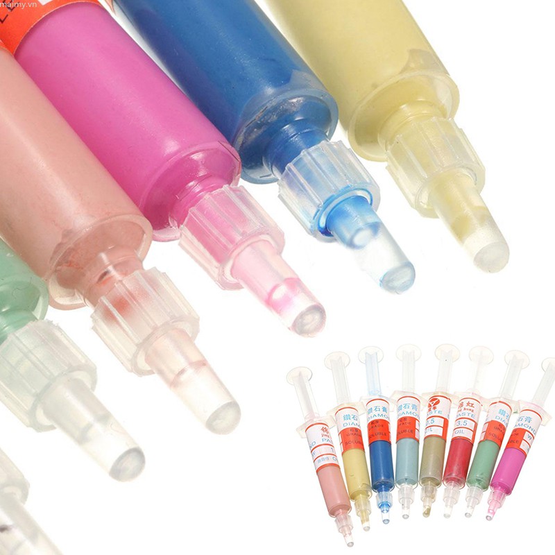 Set 8 Ống Tiêm Chứa Bột Mài Kim Cương 5 Gram 0.5-10 Micron