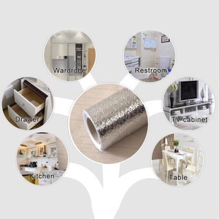 Cuộn giấy bạc dán bếp cách nhiệt chống thấm màu bạc rộng 60cm