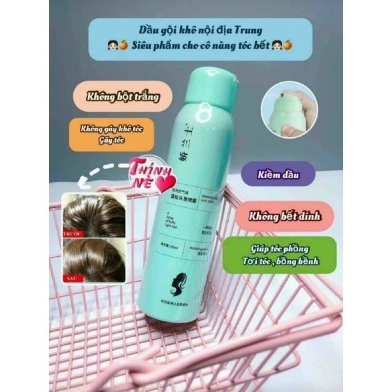 gọi xịt tóc khô … hàng nội địa