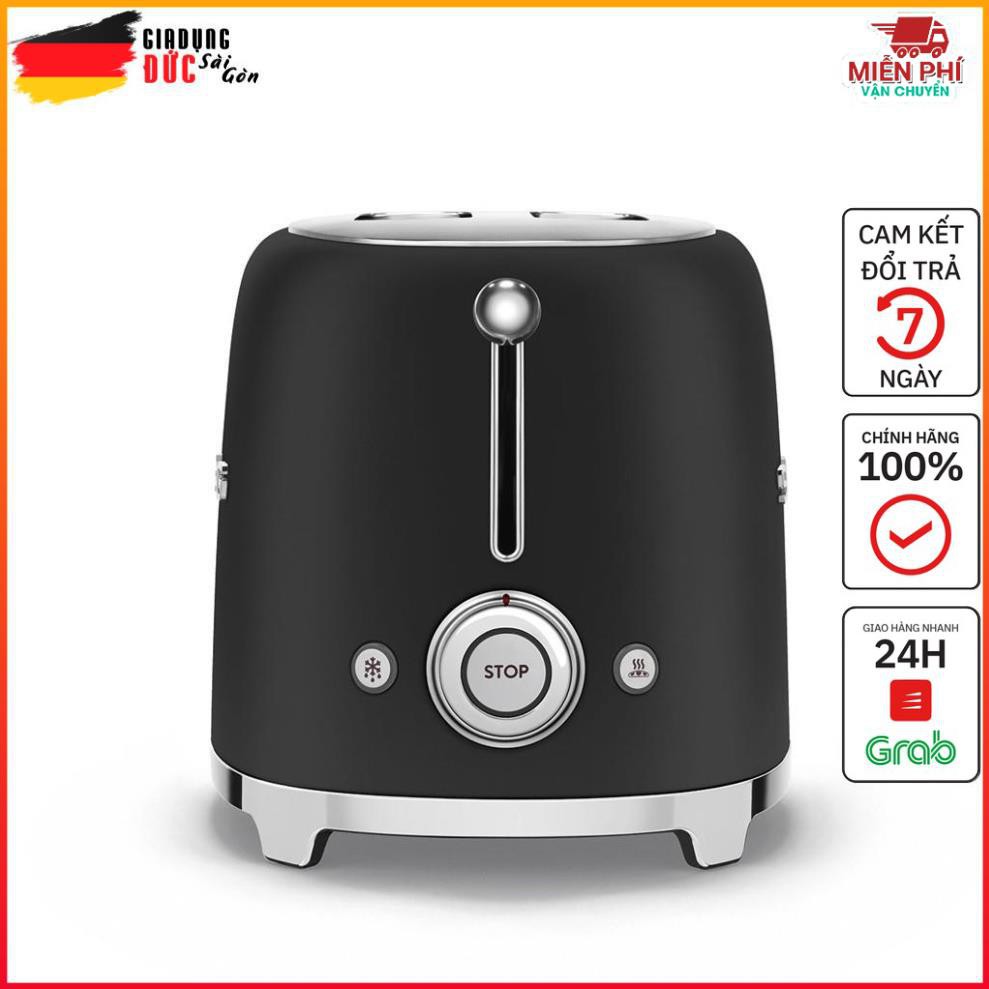 Máy Nướng Bánh Mì Smeg TSF01BLMEU Black, Hâm Nóng, Nướng Giòn Bánh Mì Sanwhich Nhanh Chóng - Nhập Khẩu Đức