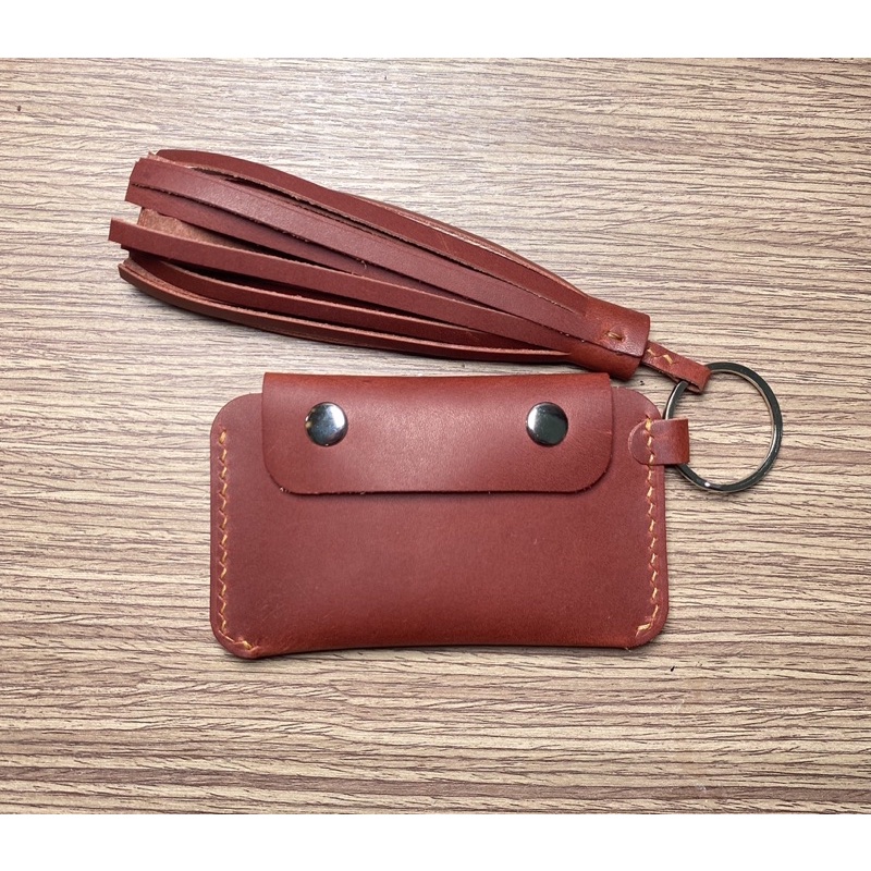 Móc khoá da thật 100% - móc khóa tua rua xinh - móc khóa da bò xinh xắn