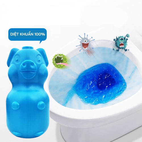 Viên thả bồn cầu hình chú heo, diệt khuẩn, khử mùi hiệu quả