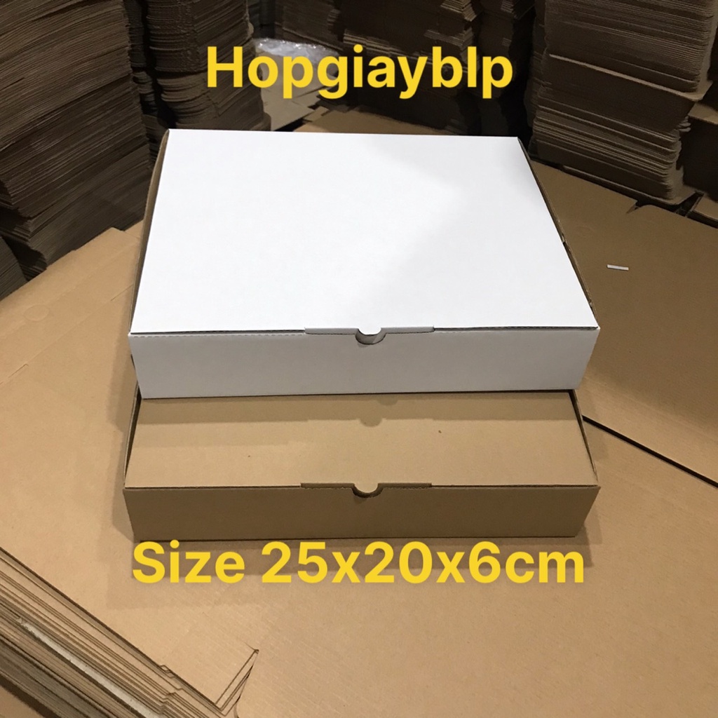 HỘP GIẤY CARTON GÀI ĐỰNG QUẦN ÁO SIZE 25X20X6CM