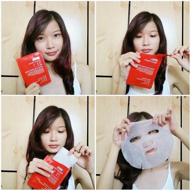 10 miếng mặt nạ giấy dưỡng trắng, giảm thâm mụn OST Natural Vitamin 21.5 Enhancing Sheet Mask.