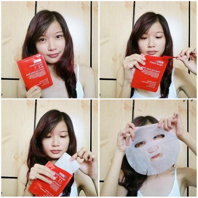 Lẻ Mặt nạ giấy dưỡng trắng, giảm thâm mụn OST Natural Vitamin 21.5 Enhancing Sheet Mask.