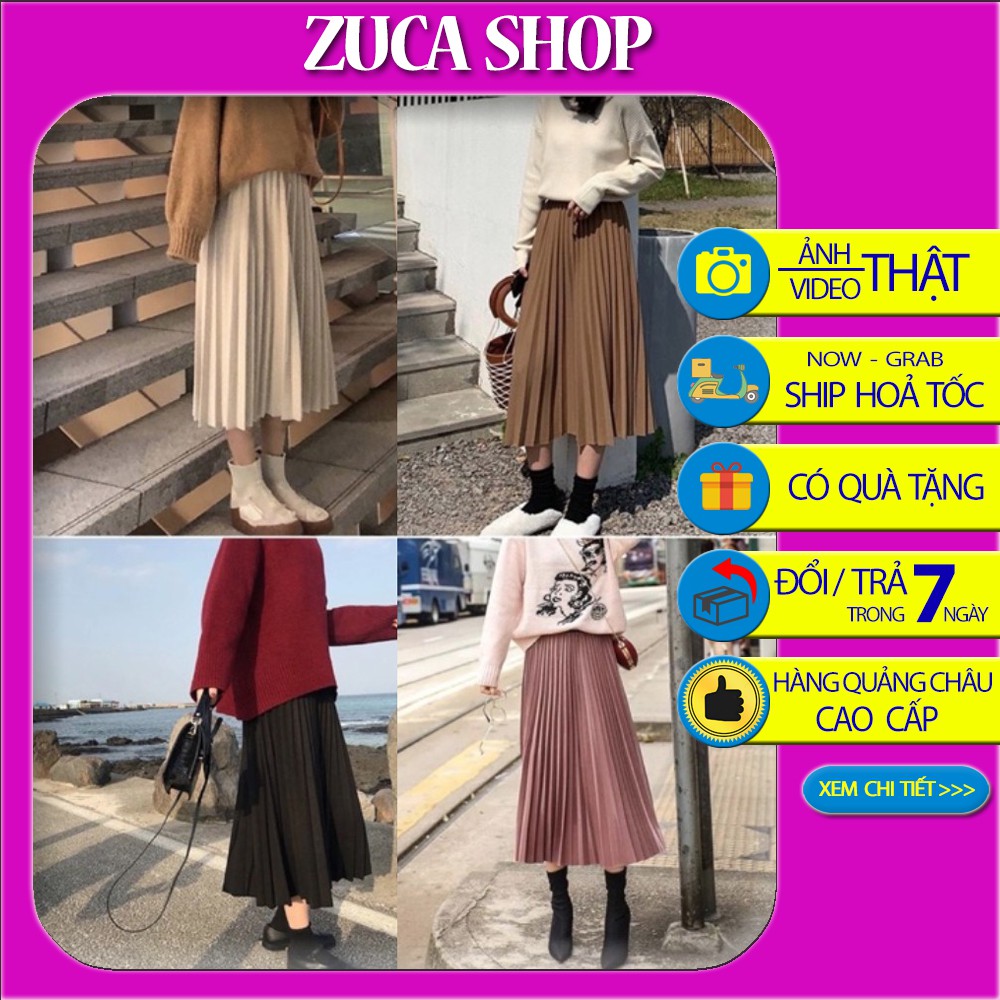 CHÂN VÁY MIDI XẾP LY TRƠN CẠP CHUN