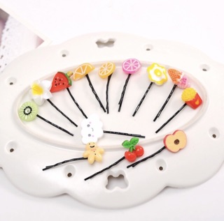 Kẹp tóc trái cây siêu dễ thương (giao màu ngẫu nhiên)