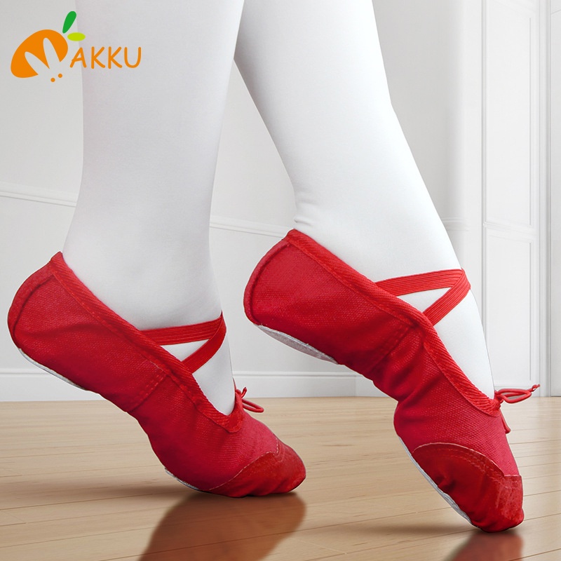 Giày múa ba lê AKKU màu hồng dễ thương thời trang cho bé gái