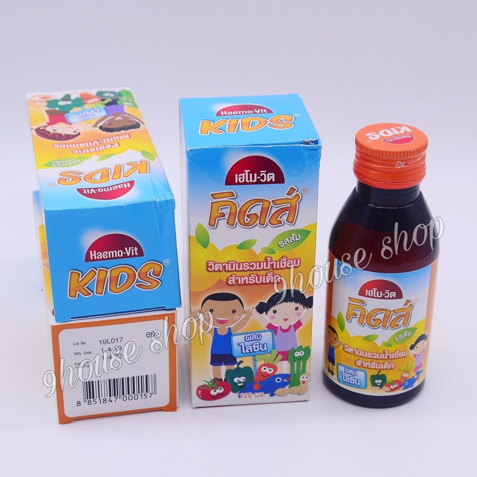 01 Chai Siro Haemo-VIT KIDS Mult Thái Lan 120ml (Ăn Ngon)