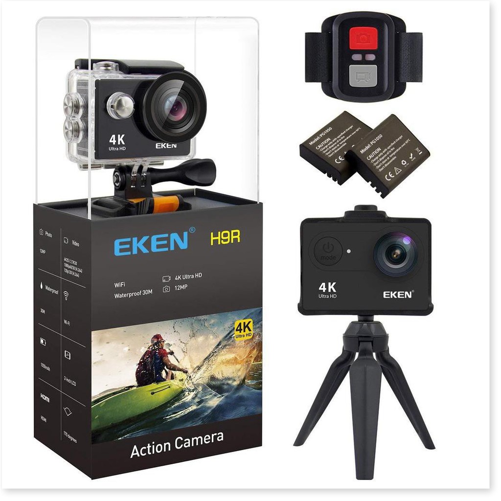 ⚡ Camera hành trình Eken Ultra HD Wifi quay video 4K tặng đầy đủ bộ phụ kiện sports lắp đặt trên cả ô tô xe máy chính hã