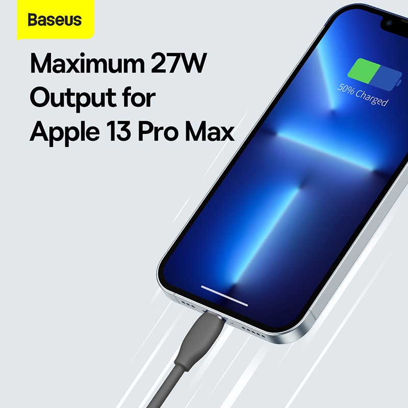 Cáp sạc silicone - Baseus Jelly Liquid Silica Gel Fast Charging Data Cable Type-C to L 20W dài 1.2m 2m- HSHOP