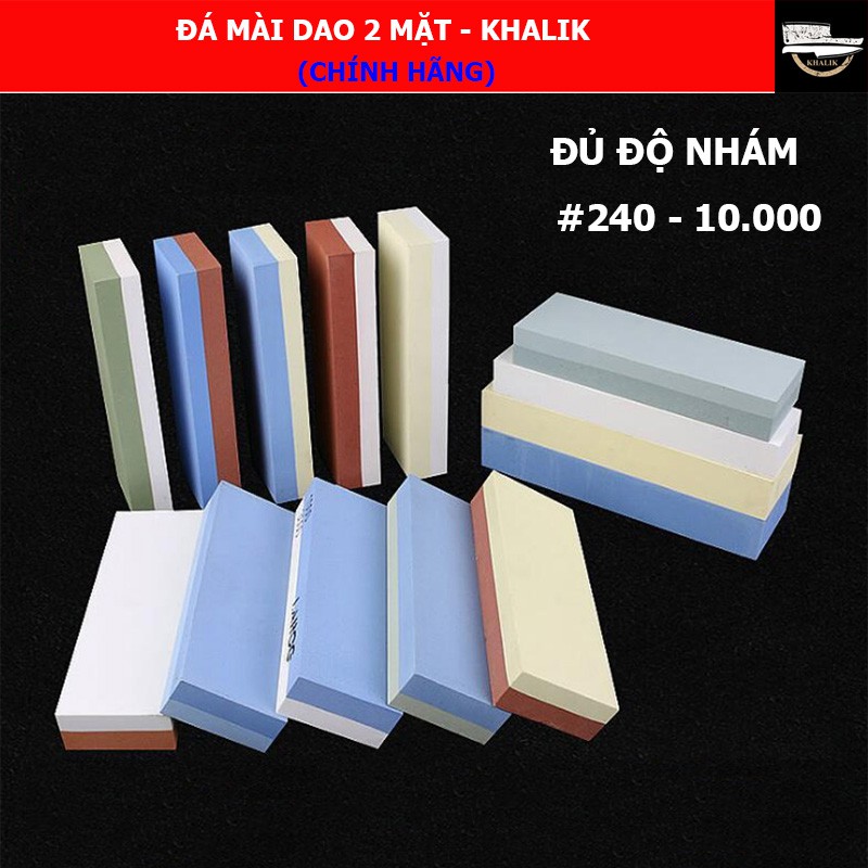 Đá mài dao cao cấp, đá mài dao 2 mặt nhà bếp chuyên dụng (đủ độ nhám) - Khalik