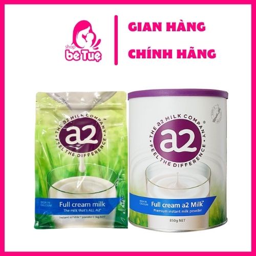 Sữa A2 nguyên kem Úc hộp 850g date mới liên tục