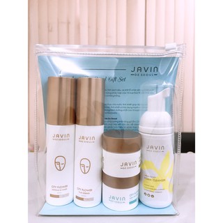 Bộ sản phẩm chăm sóc da mặt mini 5 món: Kem dưỡng da mặt chuyên sâu ngày, đêm; Tinh chất dưỡng trắng, Nước hoa hồng