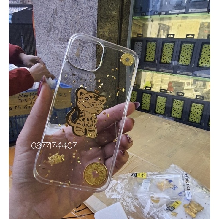 Ốp lưng Hổ thần tài, mèo thần tài cho iPhone X đến 13 Pro max 12 Pro max 12 Mini 11 Xs max may mắn bình an