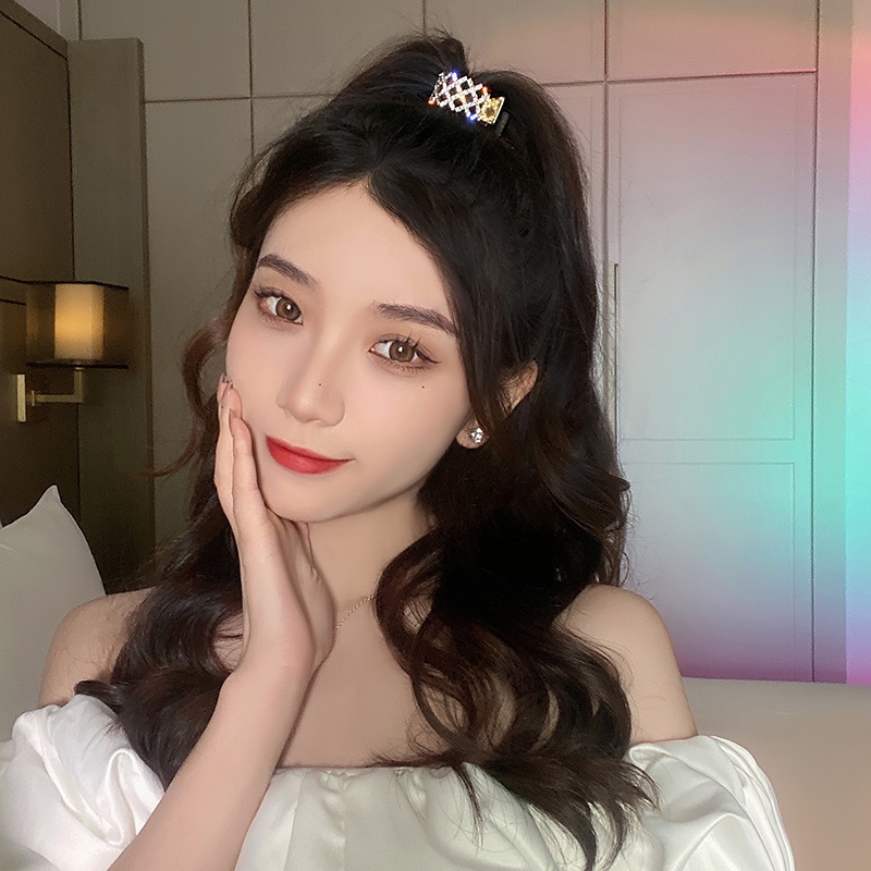 Kẹp Tóc Đính Đá Và Ngọc Trai Xinh Xắn Dành Cho Nữ