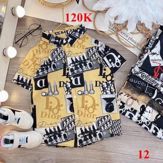 Áo sơ mi lụa bé trai size 17 - 20 kg.