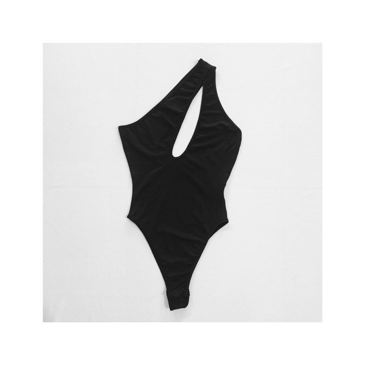 (Ảnh thật) Bodysuit Lệch Vai Hở Ngực
