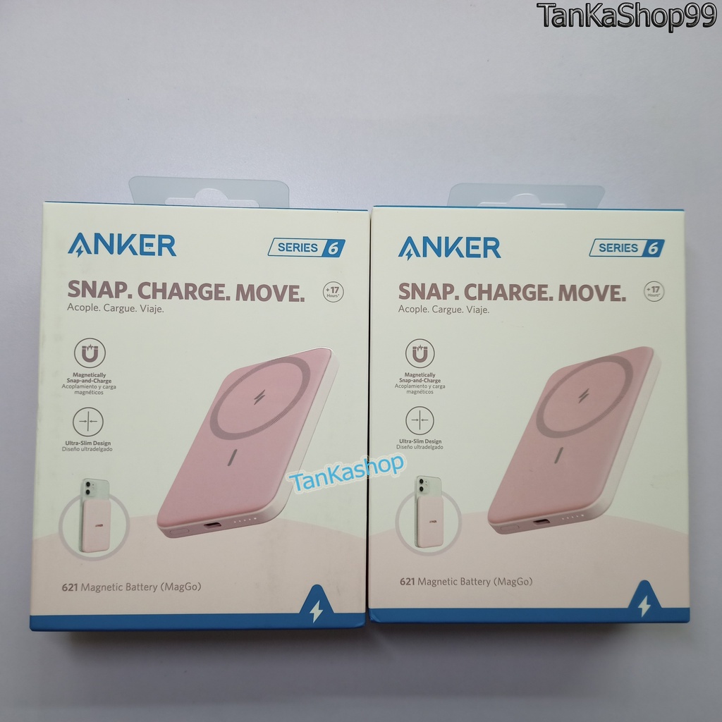Pin Dự Phòng Anker Maggo 621 Magnetic A1610 5000mAh Hít Nam Châm Cho ip12 - ip14series