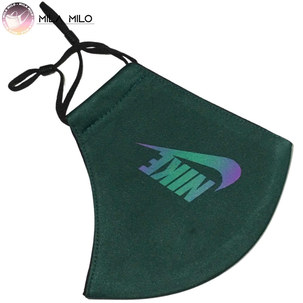 Khẩu trang vải kháng khuẩn in logo phản quang thời trang người lớn - Khẩu trang cao cấp 3 lớp mịn mát