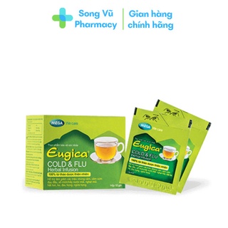 Trà thảo dược hỗ trợ giảm cảm cúm, ho, nghẹt mũi, đau họng Eugica Cold & Flu (Hộp 10 Gói)