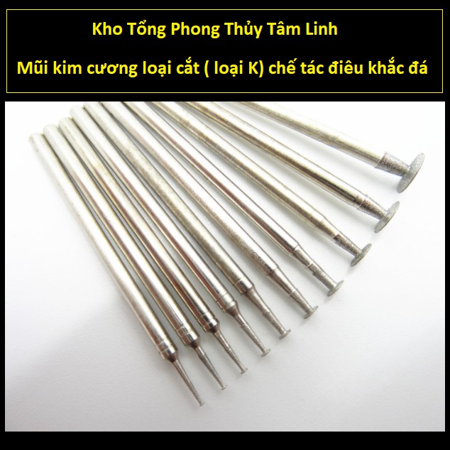 Mũi cắt kim cương cắt đá quý, ngọc bích| Kho tổng Phong Thủy Tâm Linh