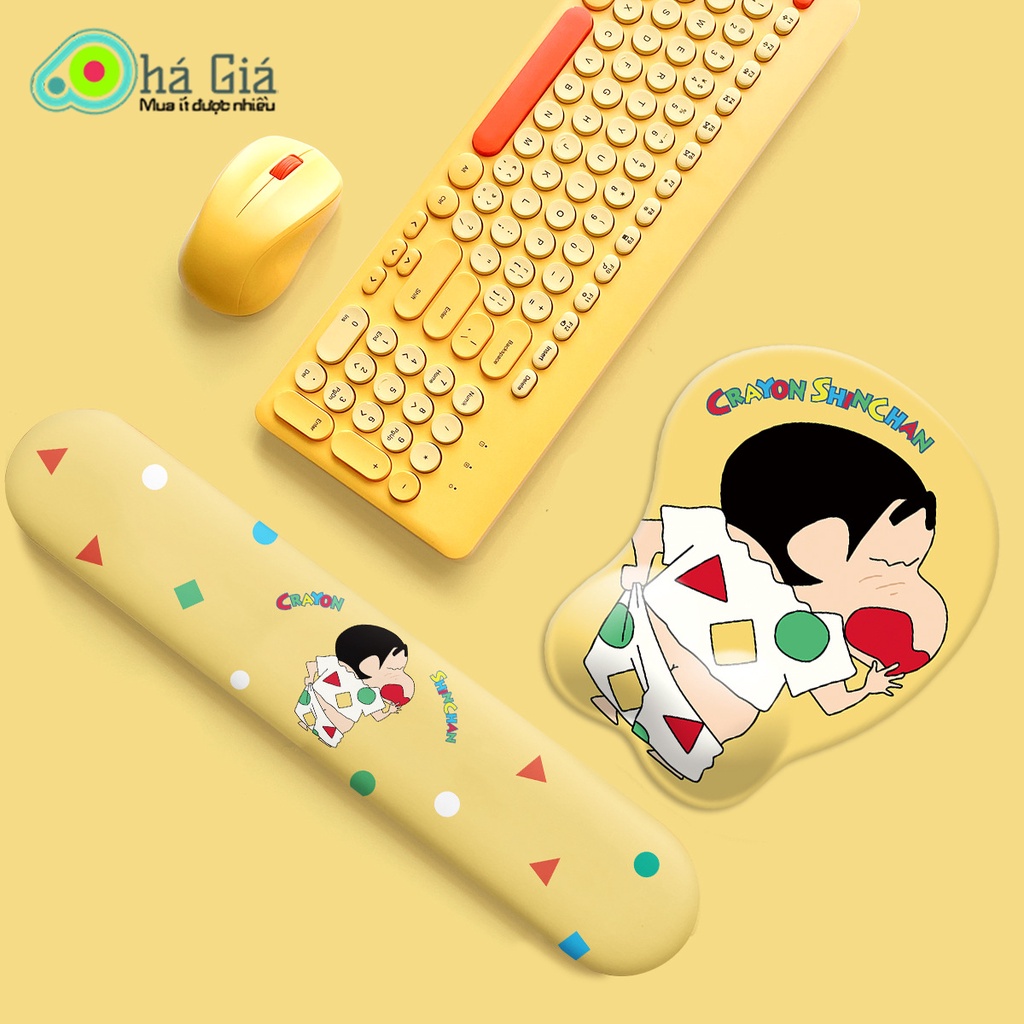 Bộ Lót Chuột Kê Tay Gõ Phím Crayon Shin Chan