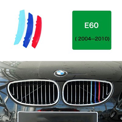 Set 3 miếng dán trang trí ga lăng tản nhiệt xe hơi BMW 5 Series GT F07 F10 G30 E60