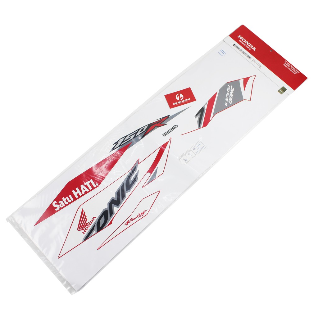 Tem Trái Trắng Đỏ Racing - Sonic 150R - Zin Zin Motor - 871X0K56NB0ZAL