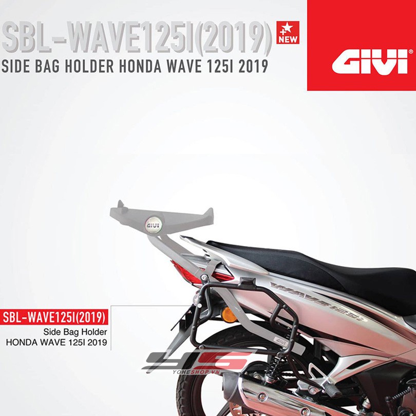 Baga Cặp Hông Chính Hãng Givi SBL Cho Xe Wave 125I 2019 / Future 125 FI 2019 Dùng Lắp Thùng Hông Sbl-Wave125I - BH 2 Năm