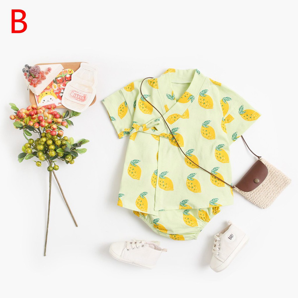 Sanlutoz Mùa hè  Em bé Unisex Bộ quần áo Ngọn + Đáy 2 cái