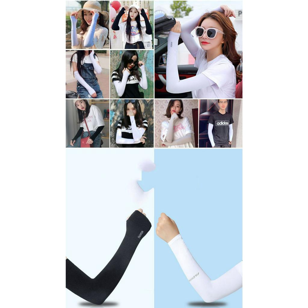 Găng Tay Chống Nắng Xỏ Ngón, Bao Tay Chơi Thể Thao Ngoài Trời, Đi Xe Máy, Chống Tia UV, Co Giãn, Dành Cho Nam Nữ