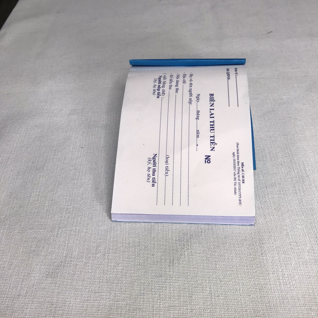 BIÊN LAI THU TIỀN 2 LIÊN 15X10cm 30 BỘ