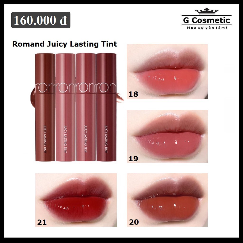 Son Tint Bóng Romand New Juicy Lasting