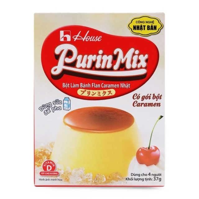 Bột bánh plan trứng/sữa 55g Purin Mix