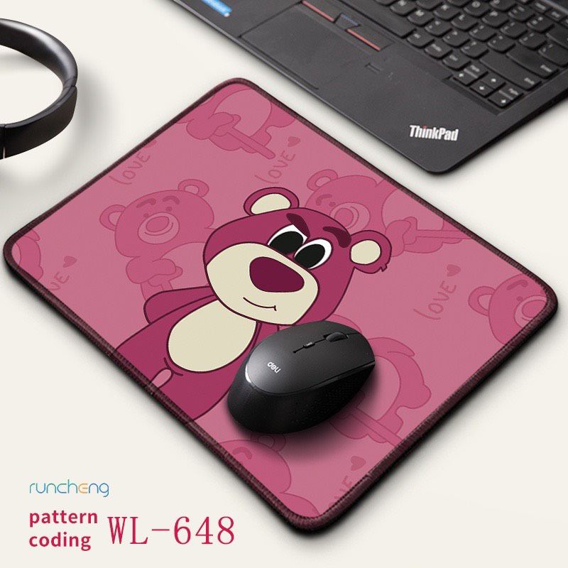 Lót chuột siêu bền chống trơn hình hoạt hình Gấu Lotso (Kích thước lớn 37*25cm)