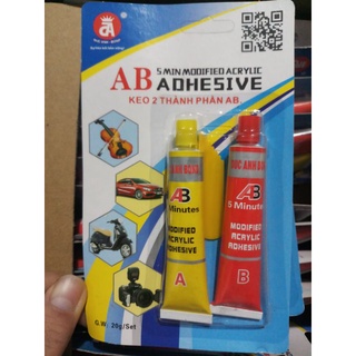 keo dán đa năng 2 thành phần AB Đức Anh tuýp nhỏ 20gr