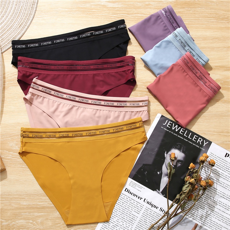 Quần lót CUTEBYTE không đường may lưng thấp in chữ gợi cảm cho nữ