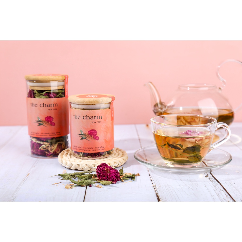 Trà Thảo Mộc Mix [The Charm] Là Nhiên. Trà Dưỡng Nhan Hỗ Trợ Cải Thiện Làn Da, Ngăn Ngừa Lão Hóa.