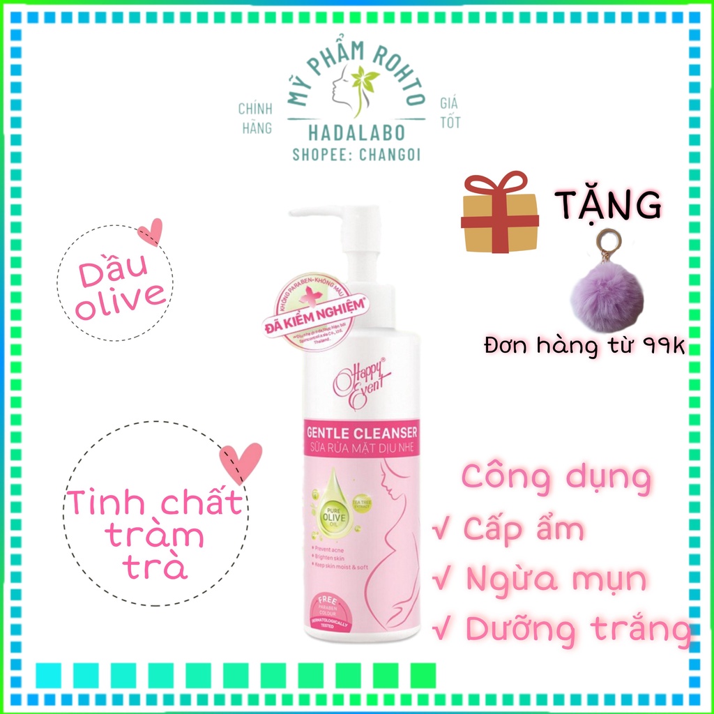 Sữa rửa mặt dịu nhẹ cho Bà Bầu Happy Event Gentle Cleanser 120ml