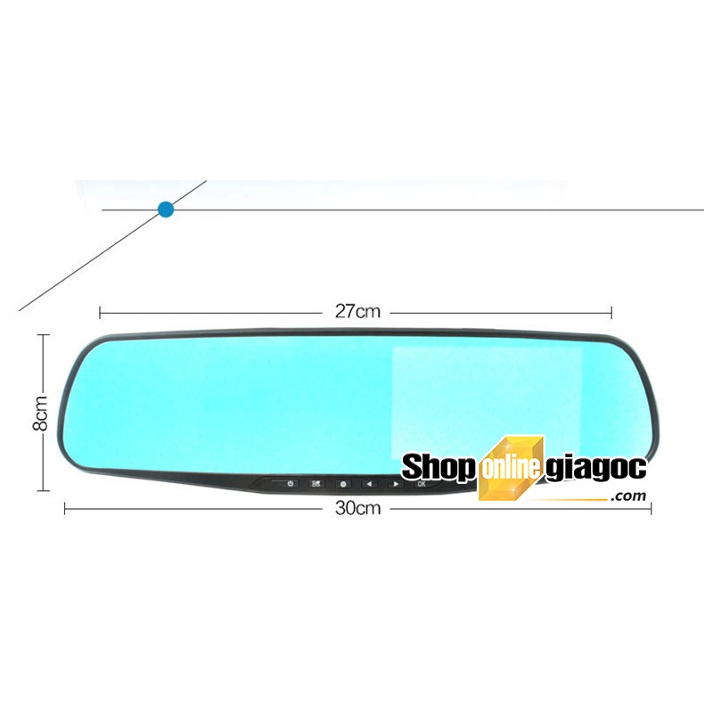 Camera Hành Trình Ốp Gương Màn Hình 4,3 Inch