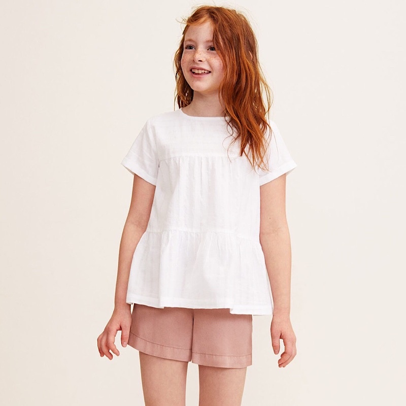 [Mango Auth] Áo Bé Gái Mango Cách Điệu (11-12tuổi)