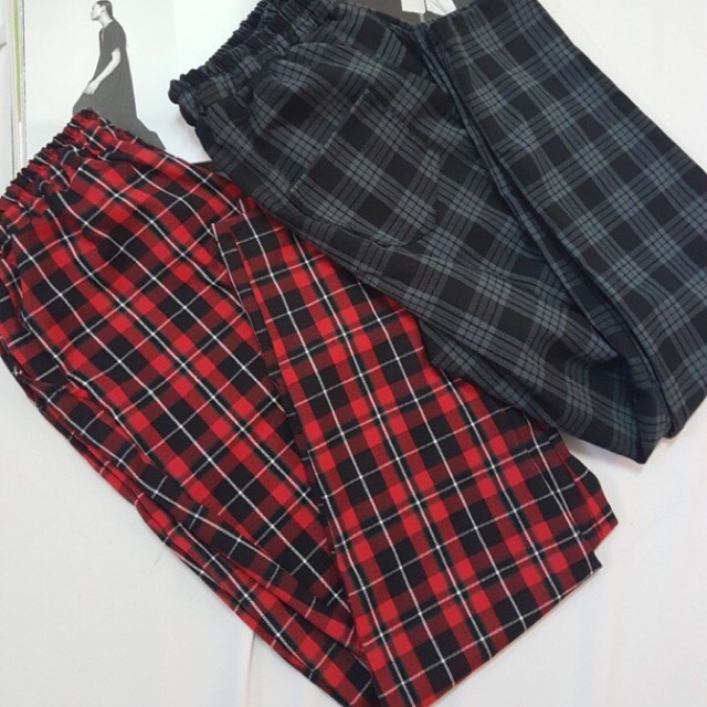 Quần baggy caro