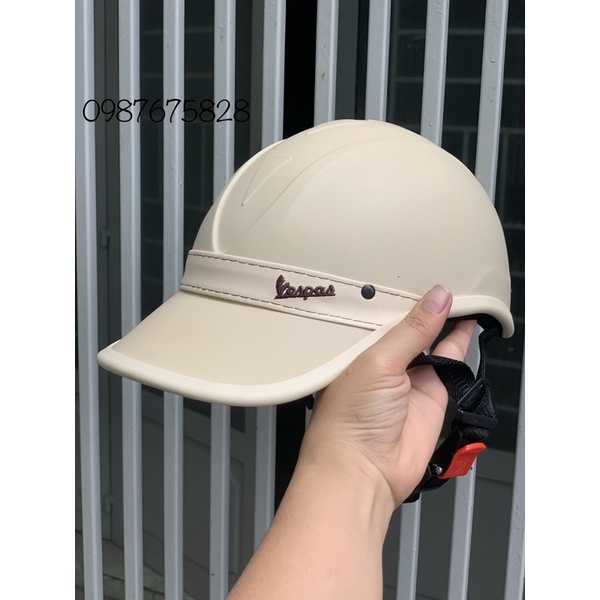 SỈ Nón bảo hiểm kết lưỡi trai VESPA viền da cao cấp❤️ nhiều màu cho Nam/ Nữ