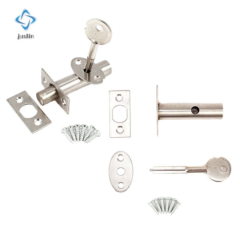 2Set Stainless Steel Security Door Bolts with Fitting Star Key Secure Strong Dead Lock