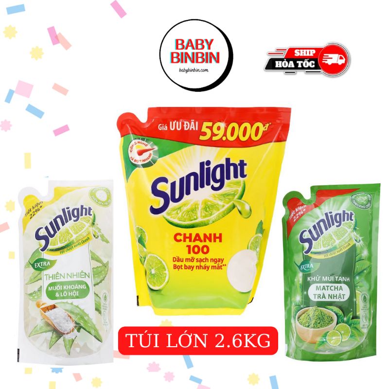 Nước Rửa Chén SUNLIGHT Túi 750g / 2.6kg
